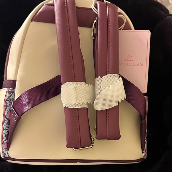 Loungefly Disney Beauty And The Beast Stained Glass Mini Backpack Belle Bag New - Picture 6 of 6